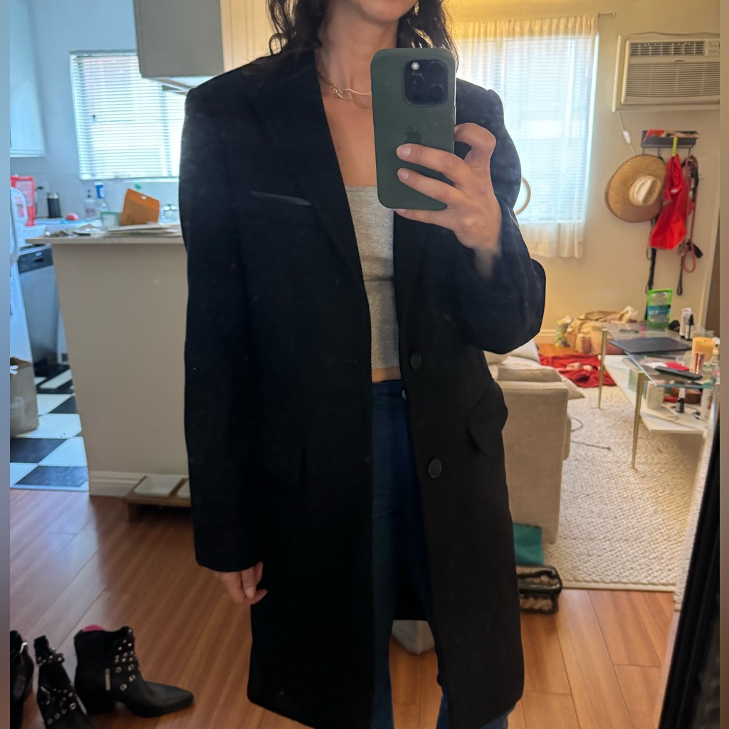 The Kooples Over Sized Dress Coat. Black. Never Worn. Size Small